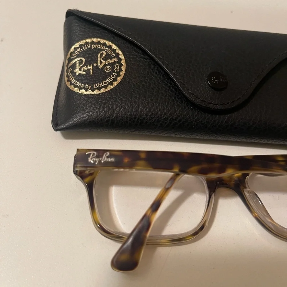 High quality Ray-Ban eyeglasses with strong frame brown and black